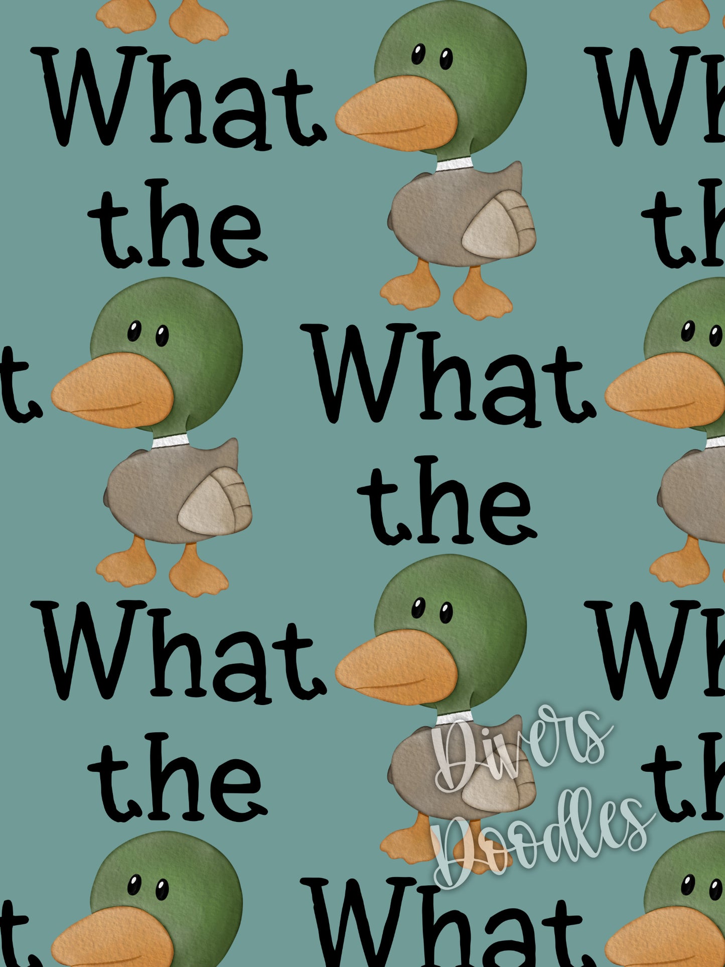 What The Duck Seamless Pattern For Fabric, Duck Illustration, Adult Humor Digital Download, Seamless File, Digital Paper, Surface Pattern
