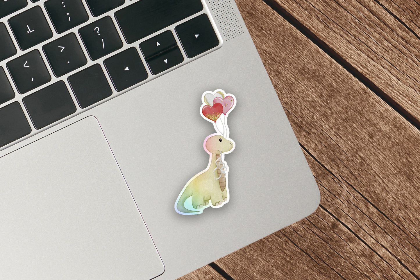 Cute Brachiosaurus Sticker, Holographic Dinosaur Sticker