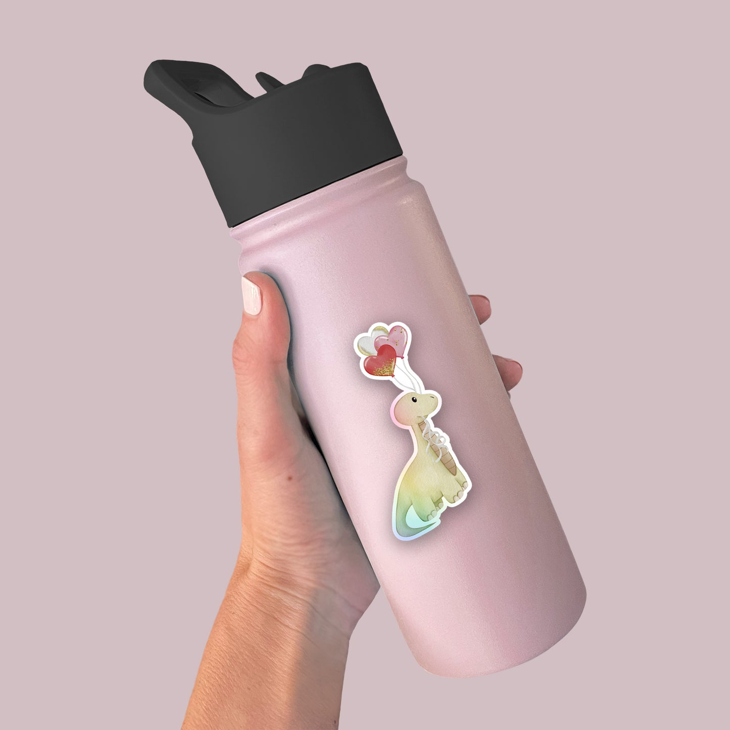 Cute Brachiosaurus Sticker, Holographic Dinosaur Sticker