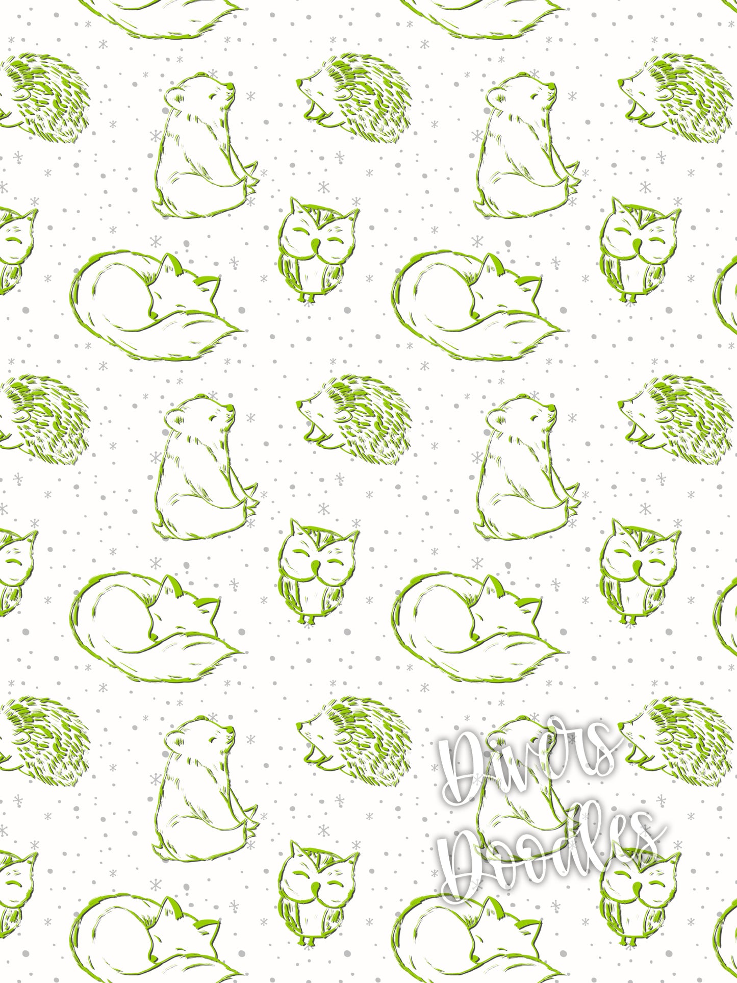 Blue and Green Textured Mountain Seamless Pattern Collection