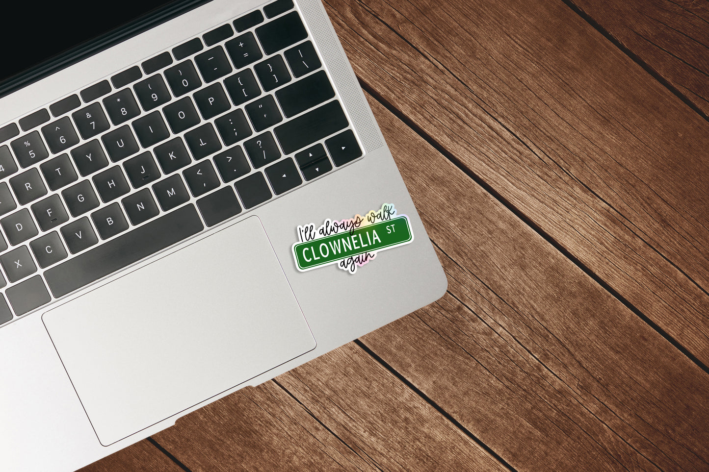 Clownelia Street Sign Sticker