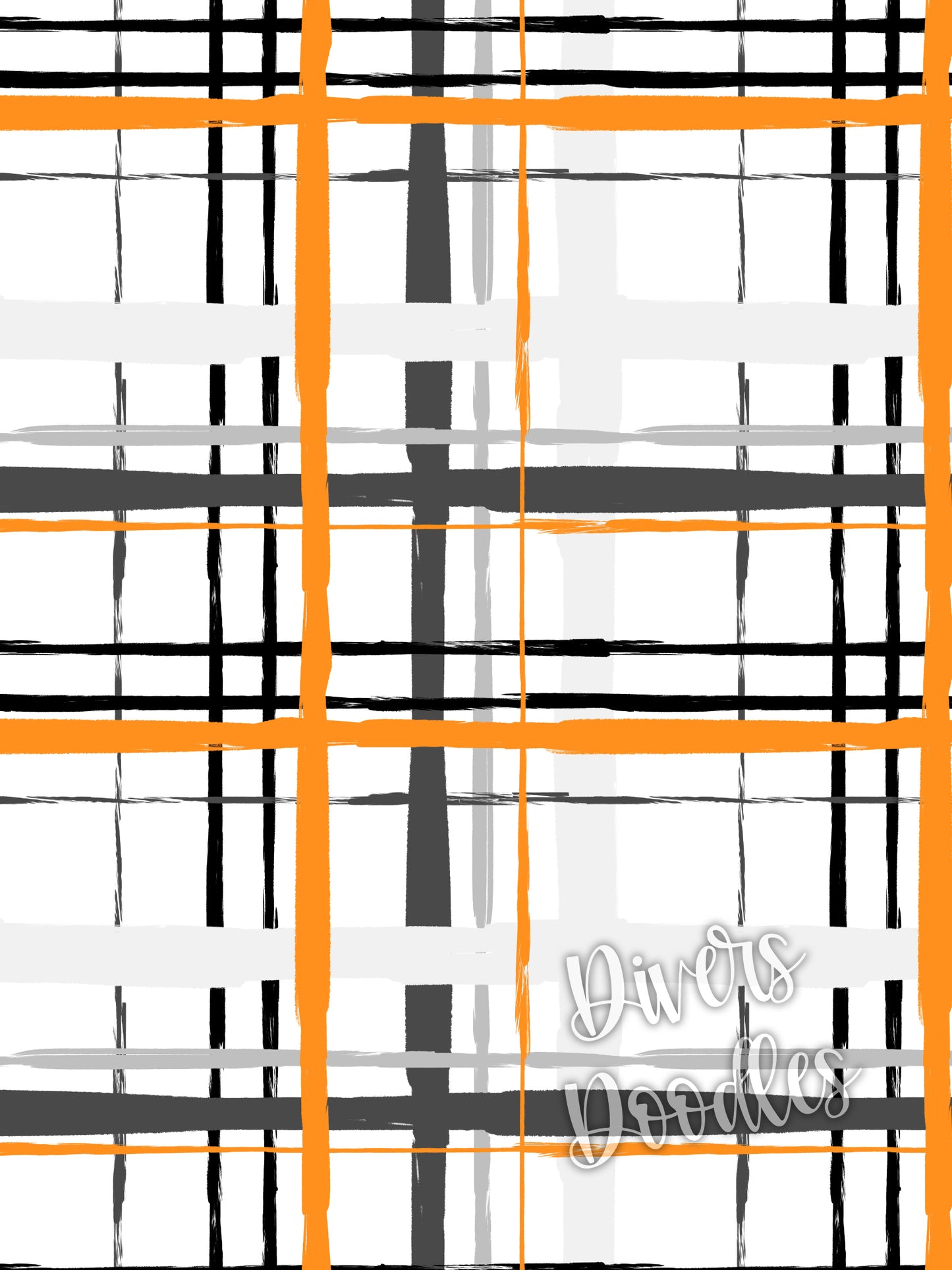 Orange and Teal Textured Mountain Seamless Pattern Collection