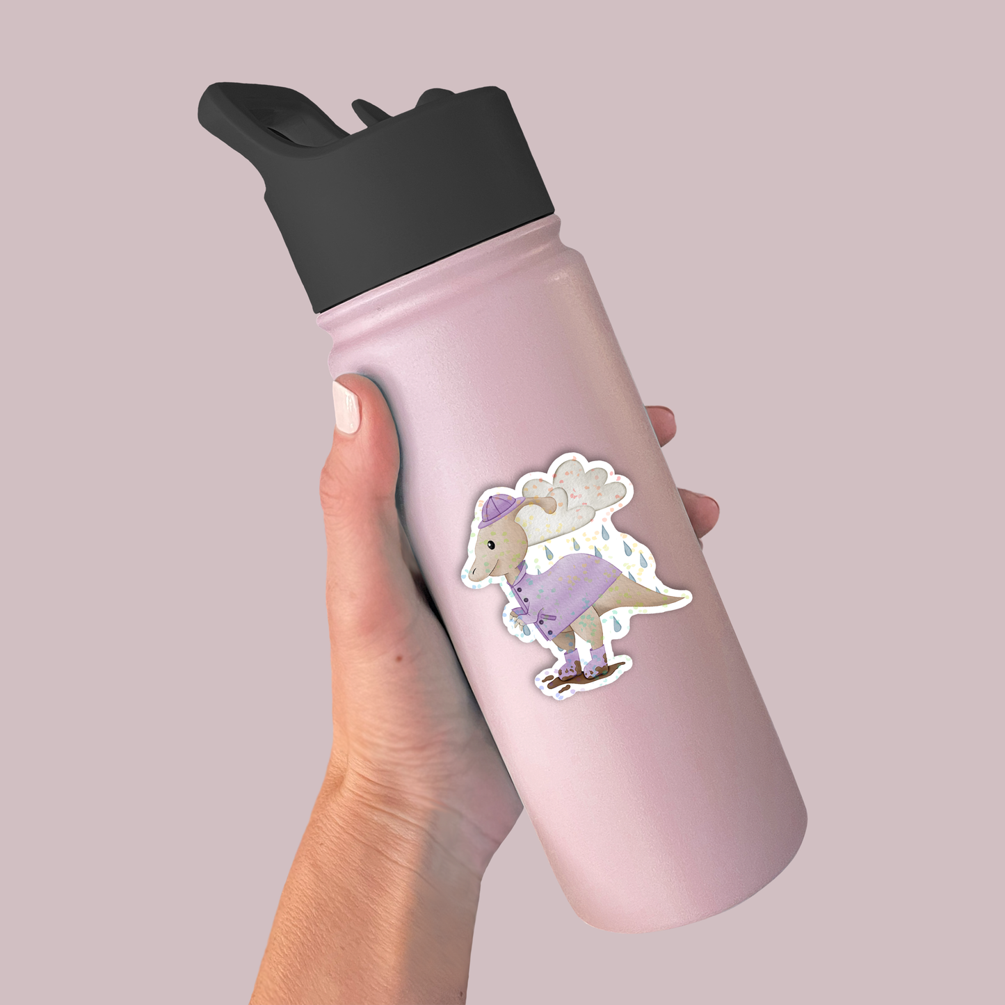 Spring Dinosaur Stickers For Kids, Holographic Dinosaur Stickers for Water Bottle, Dino Easter Basket Stuffers for Teens, Dinosaur Gifts