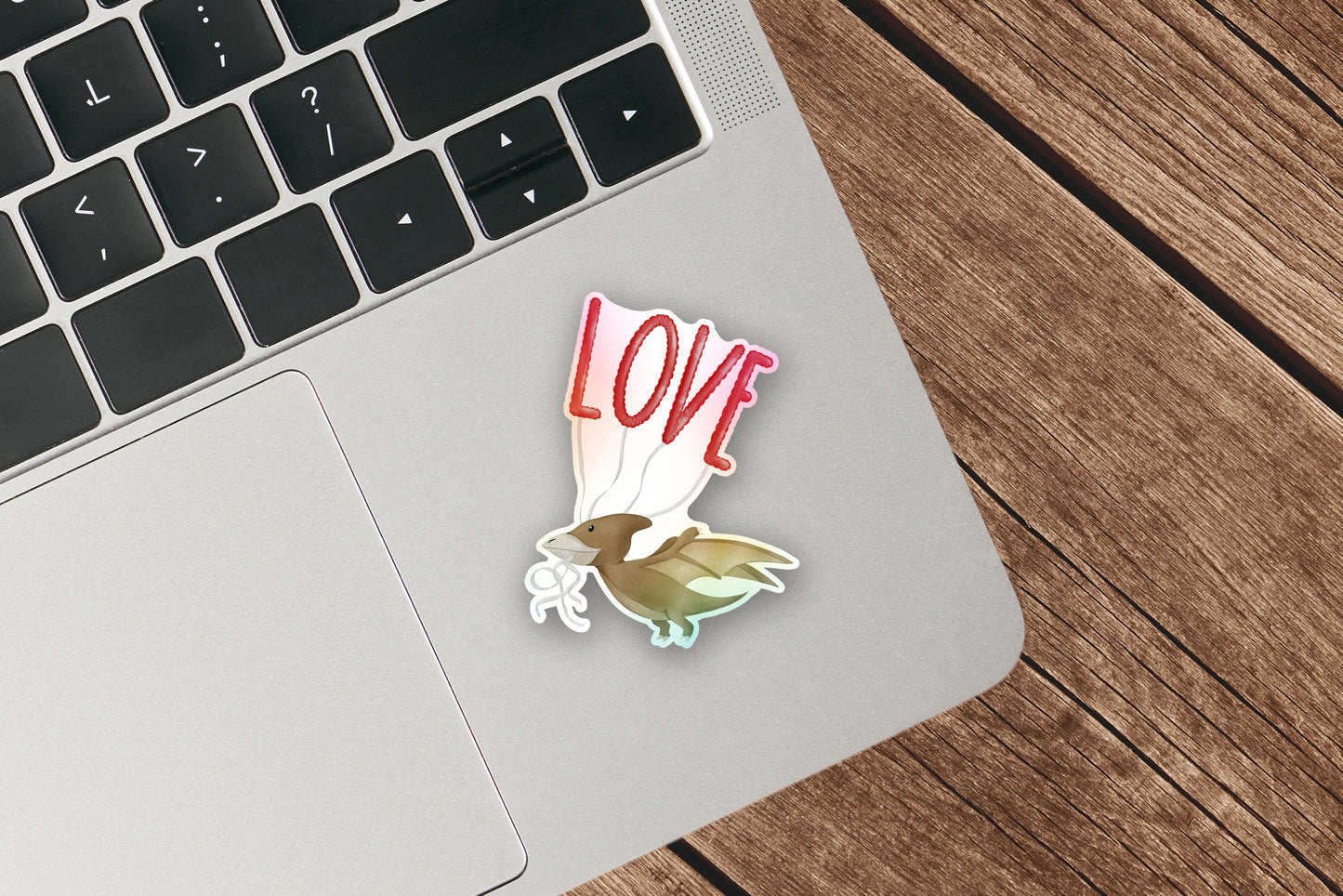 Cute Pterodactyl Sticker, Holographic Dinosaur Sticker