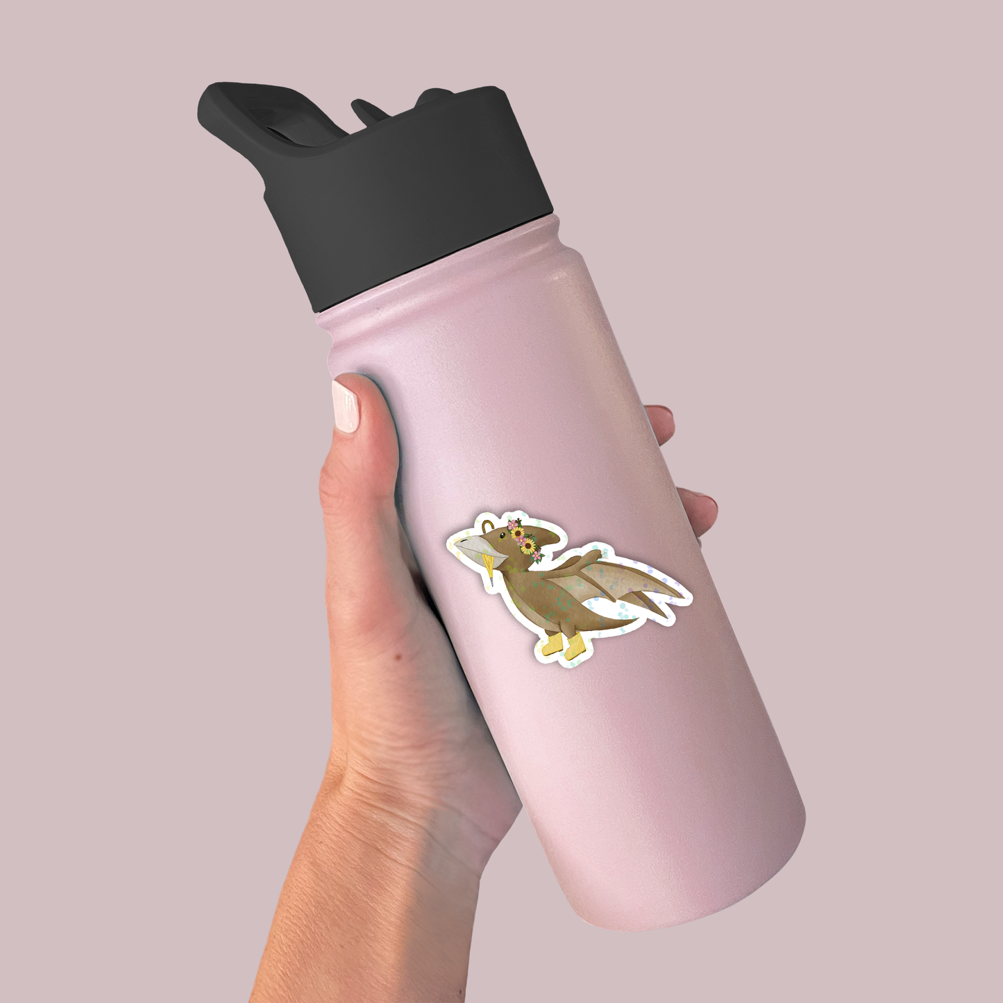 Pterodactyl Sticker For Kids, Holographic Dinosaur Stickers for Water Bottle, Dino Easter Basket Stuffers for Teens, Dinosaur Gifts