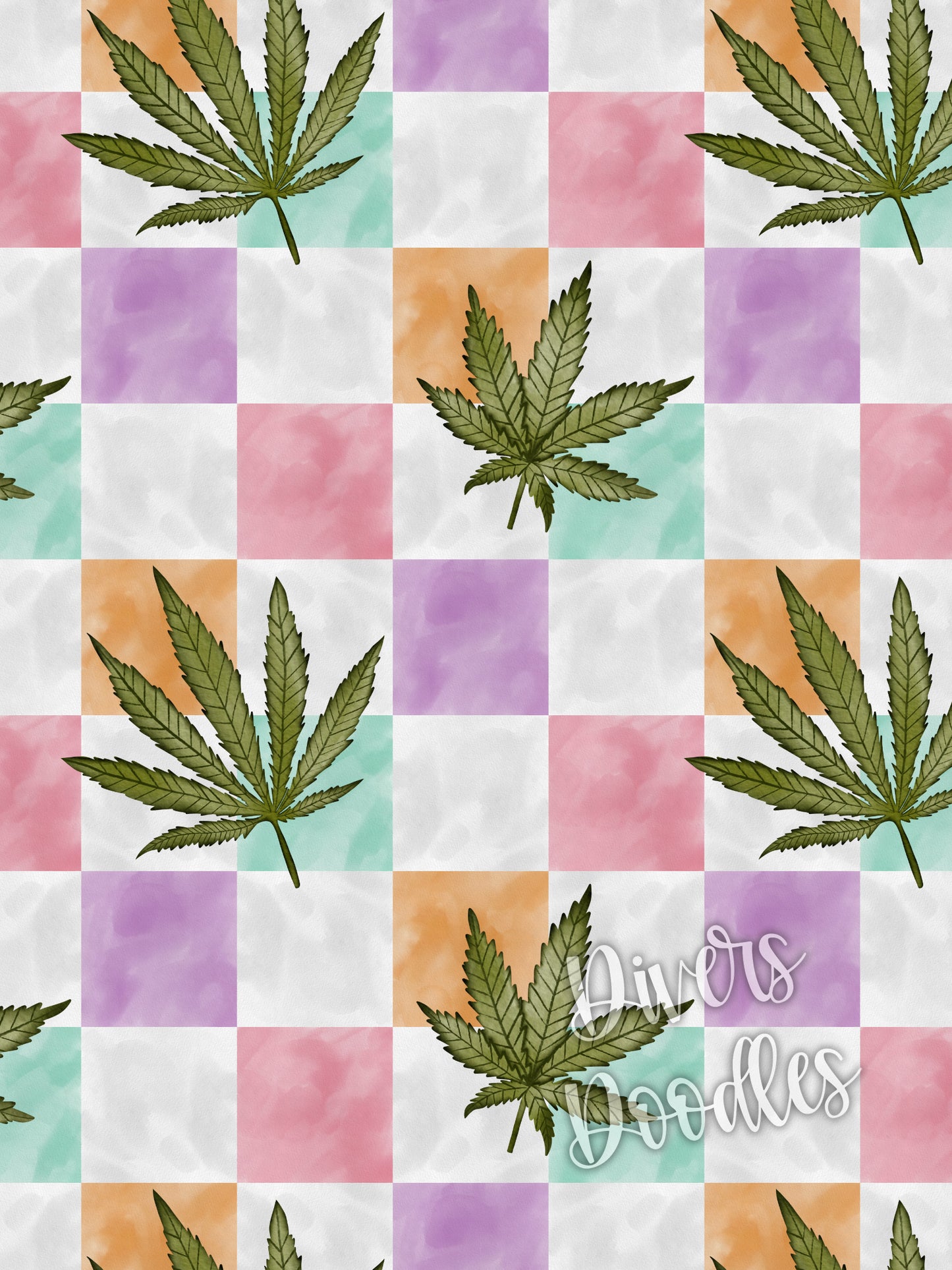 Groovy Large Marijuana Seamless