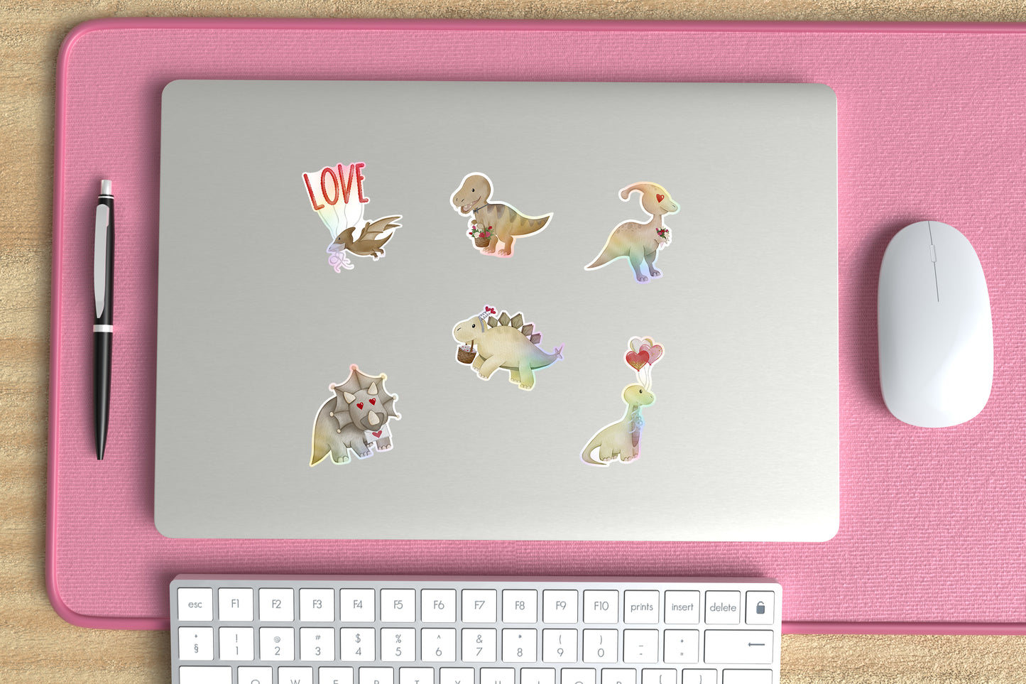 Cute Brachiosaurus Sticker, Holographic Dinosaur Sticker