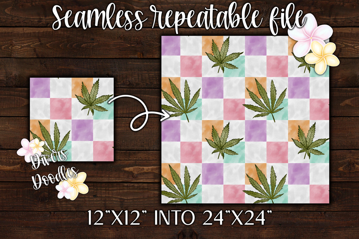 Groovy Large Marijuana Seamless