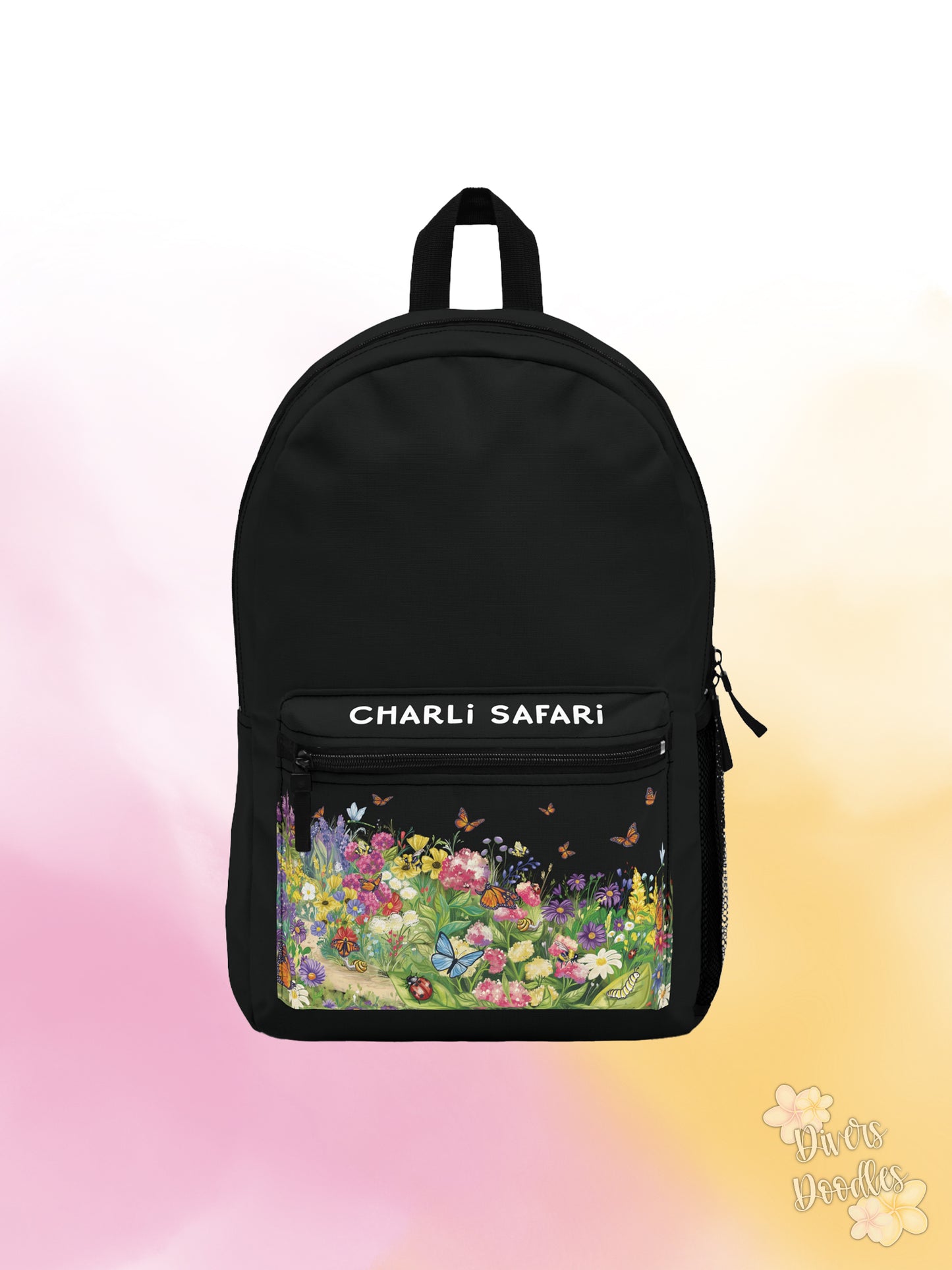 Charli Safari Black Monarch Butterfly Backpack