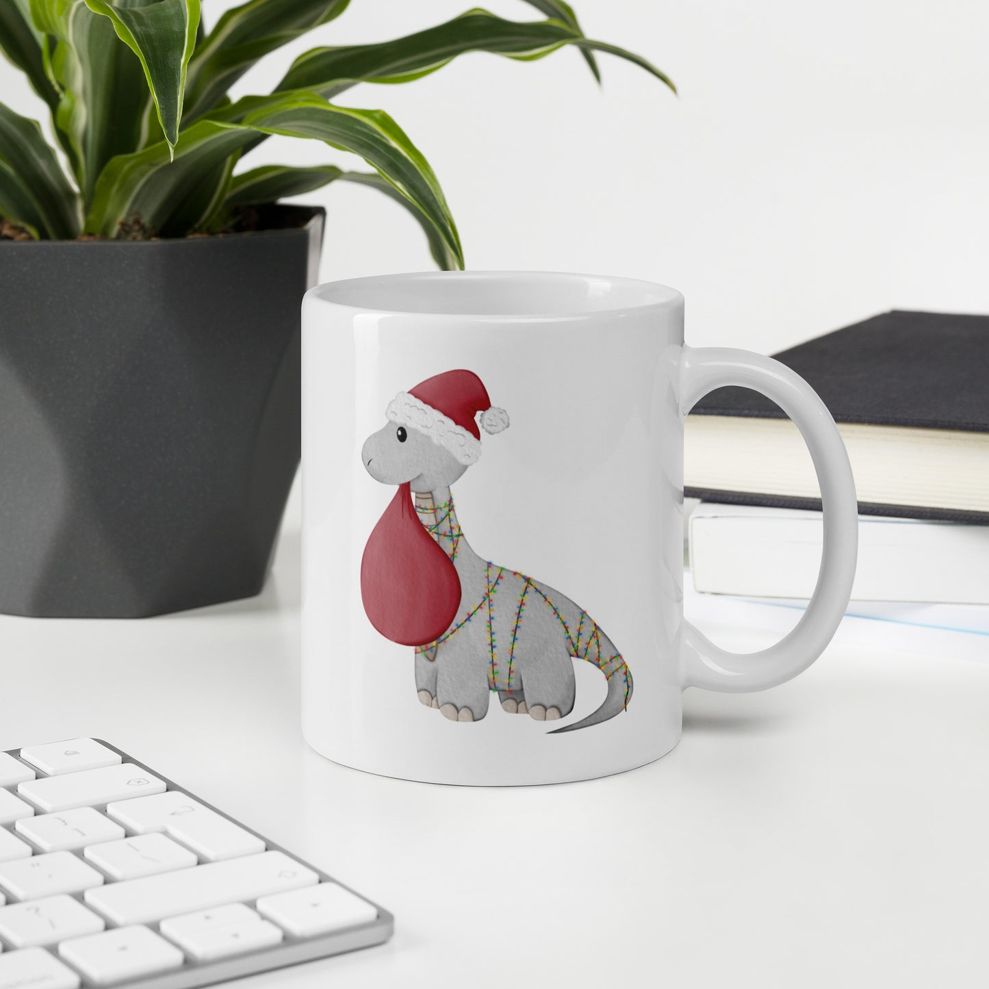 Brachiosaurus Christmas Santa Clause Mug