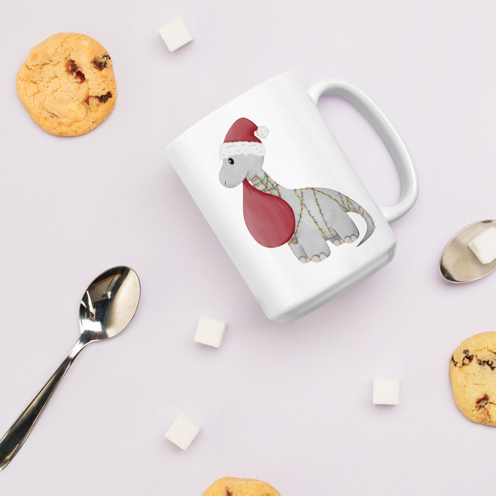 Brachiosaurus Christmas Santa Clause Mug