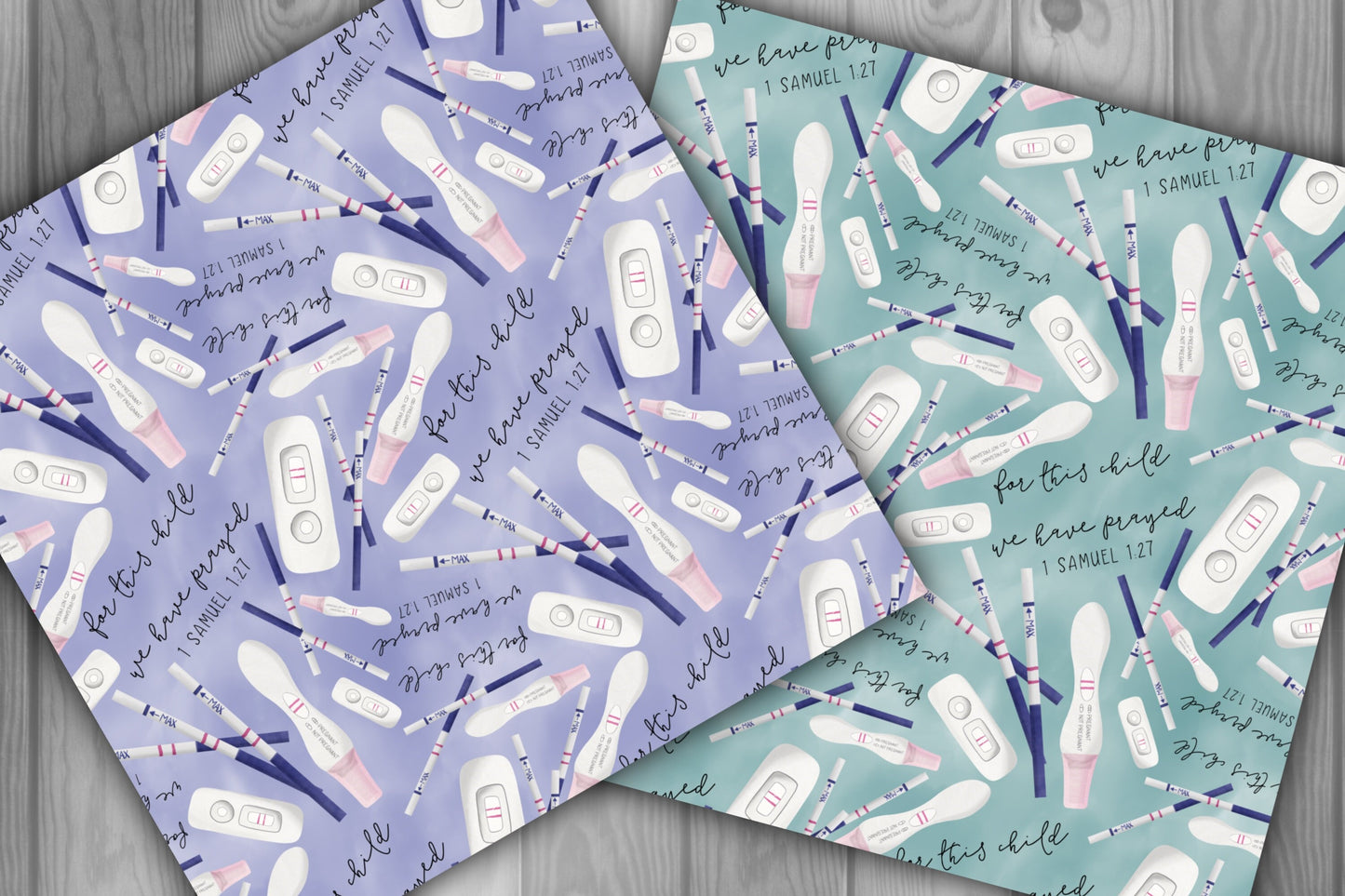 Pregnancy Announcement Seamless Patterns, Hand Drawn Digital Paper Pack for Commercial Use, Baby Scrapbook Paper, Baby Shower Invitation