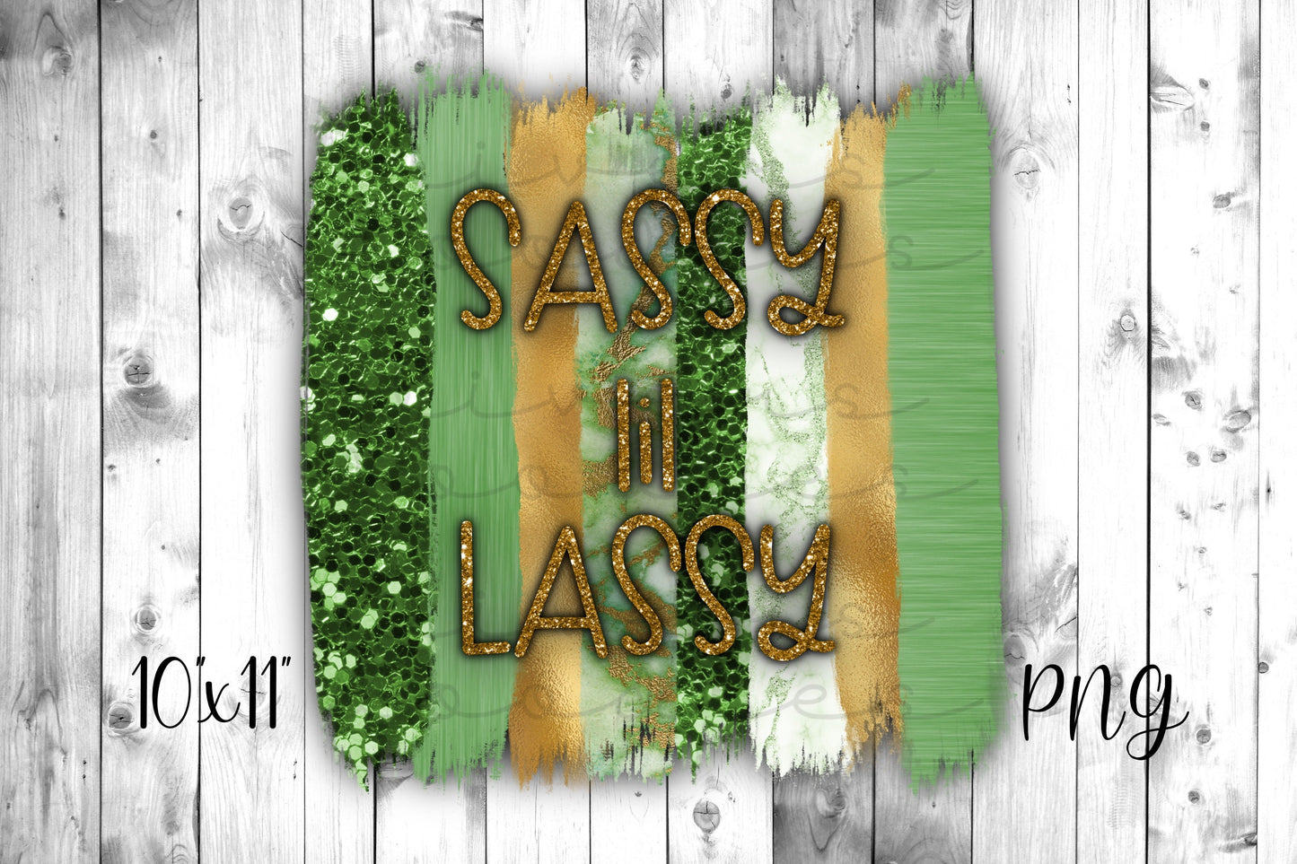 Brush Strokes PNG, St Patricks Day Digital Download, Gold Glitter Clipart, Sublimation Designs Downloads for Commercial Use, Green and Gold