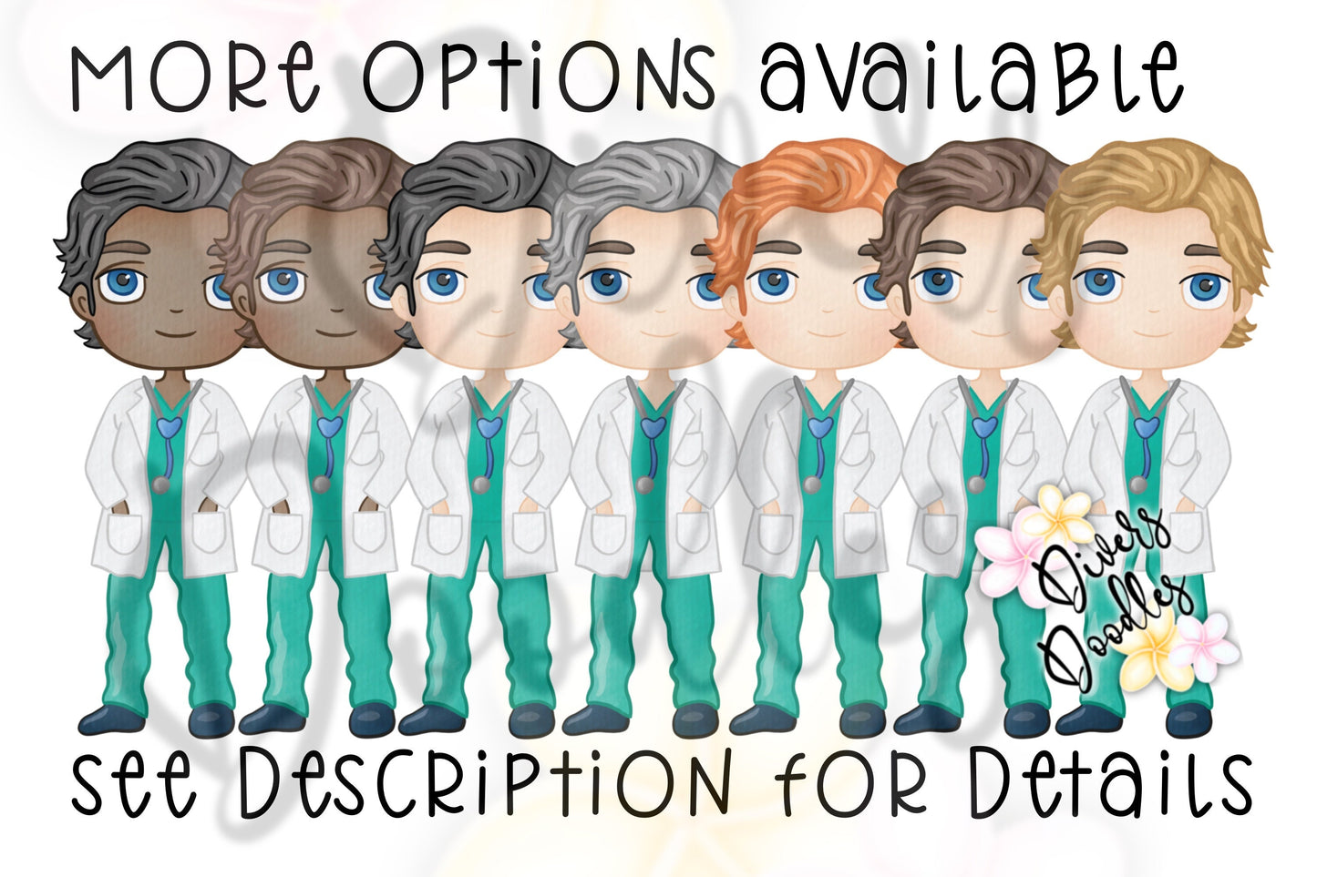 Daddy PNG, Doctor Illustration, Sublimation Designs for Kids, Commercial Use PNG, Medical PNG Files for Tshirts, Waterslide Digital Download