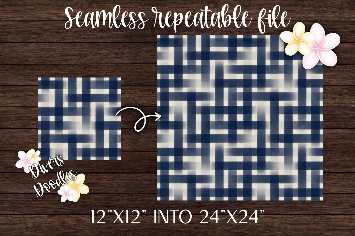 Blue Gingham Digital Paper, Blue Seamless File, Blue Plaid Sublimation, Boy Seamless Pattern, Surface Pattern Design, Commercial Use PNG