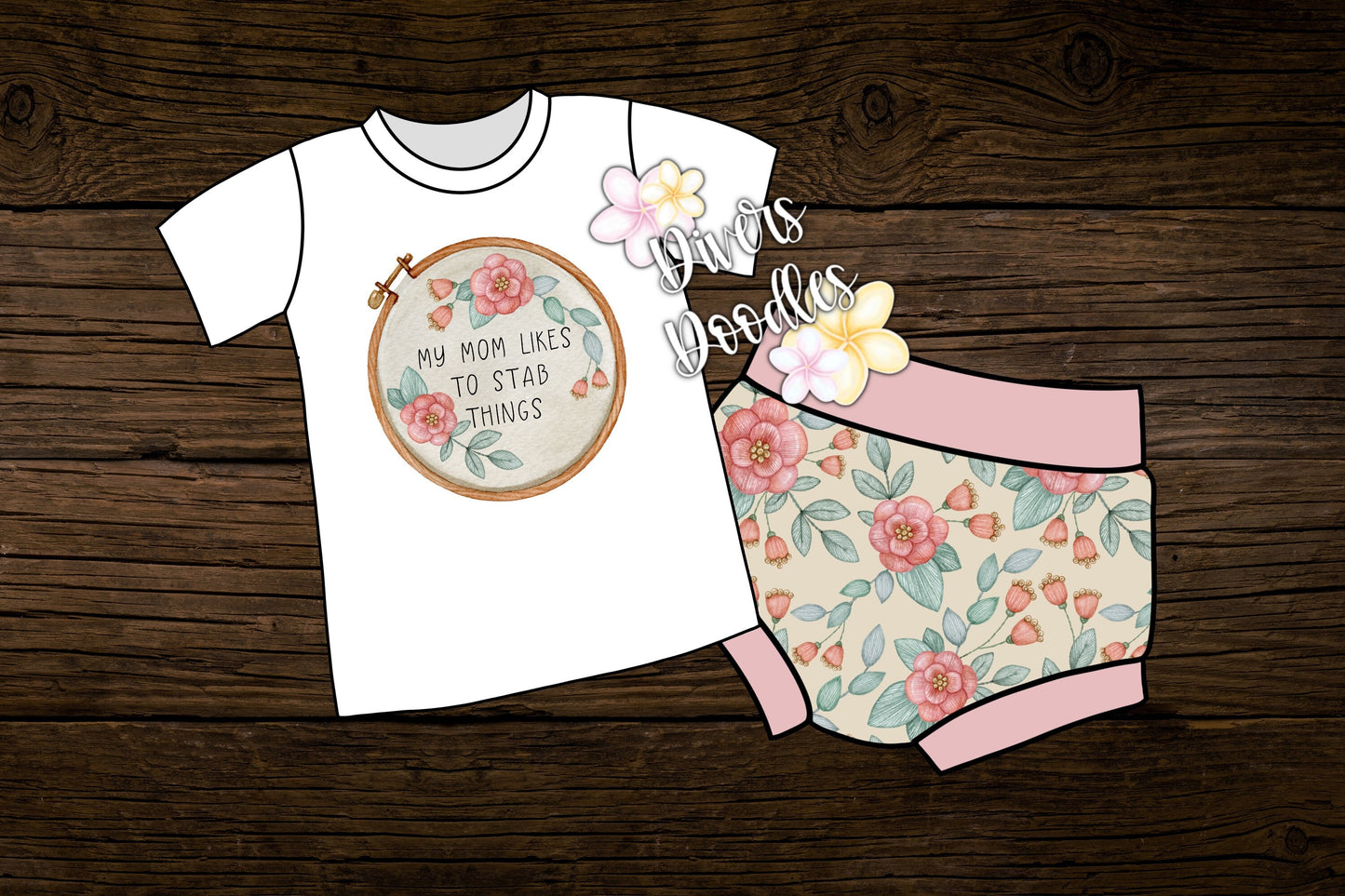 Funny Embroidery File, Mama And Mini PNG, Floral Sublimation PNG, Flower Sublimation Design, Embroidery Clipart, Waterslide Digital Download