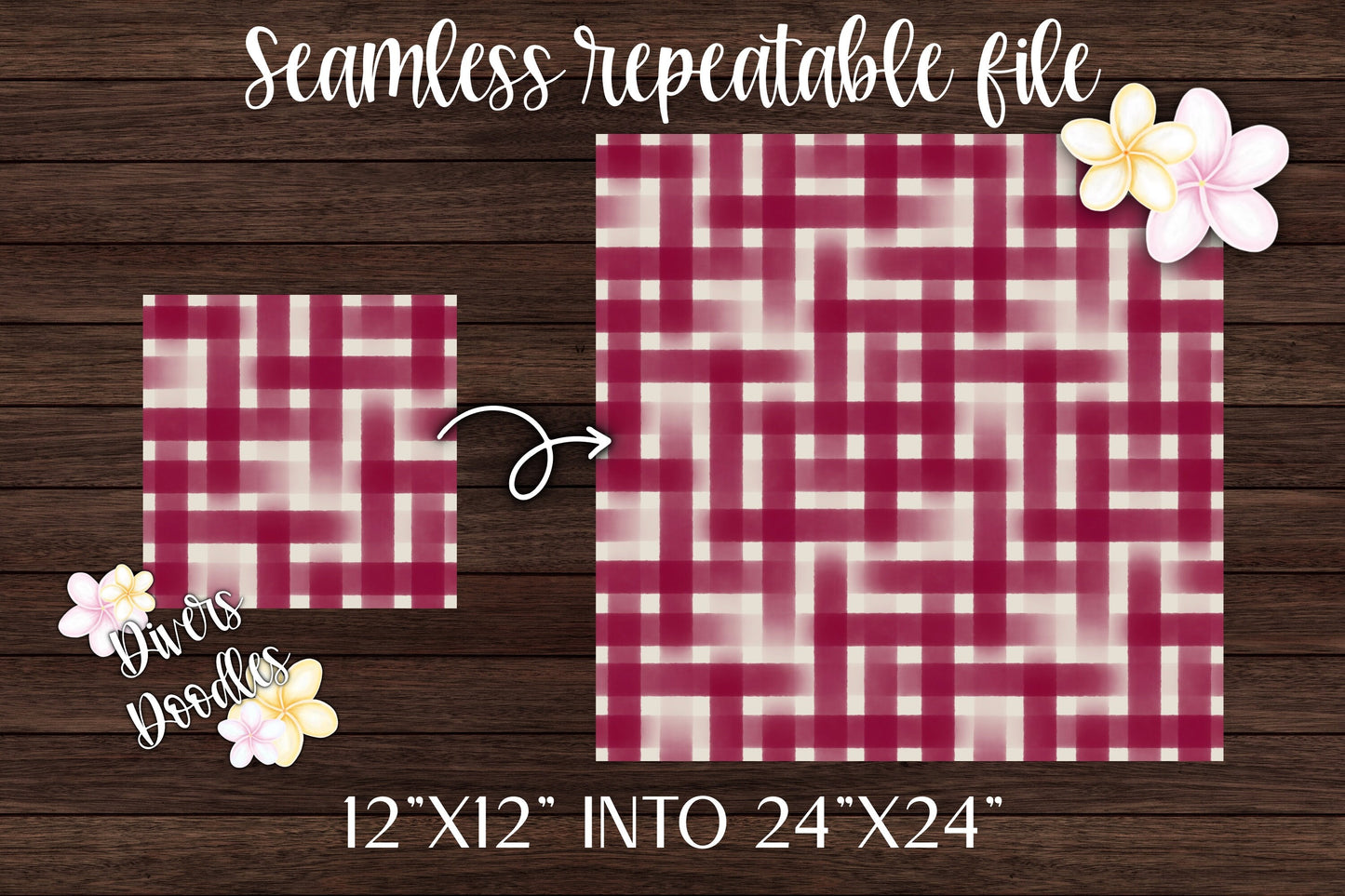 Pink Gingham Digital Paper, Plaid Seamless Files, Fall Plaid Seamless Pattern For Fabric, Printable Scrapbook Paper, Commercial Use PNG