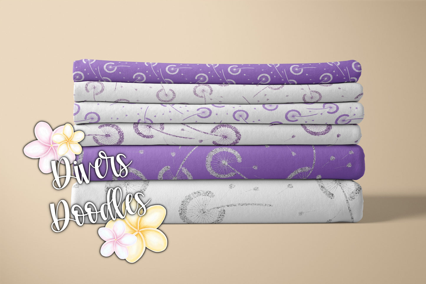 Dandelion Digital Paper, Month of the Military Child, Floral Seamless Pattern for Kids, Spring Seamless File for Fabric, Military Kid Strong