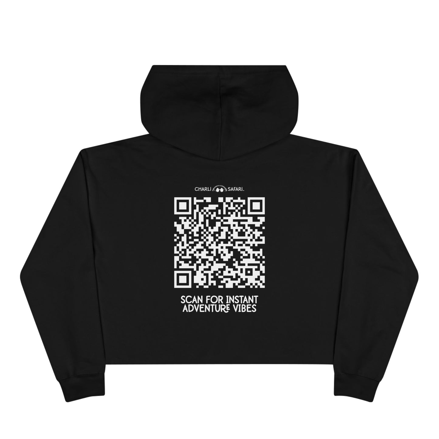 Adventure Vibe Crop Hoodie, Keep Calm & Safari On, Casual Wear, Travel Gear, Gift for Explorers, Cozy Layering Piece