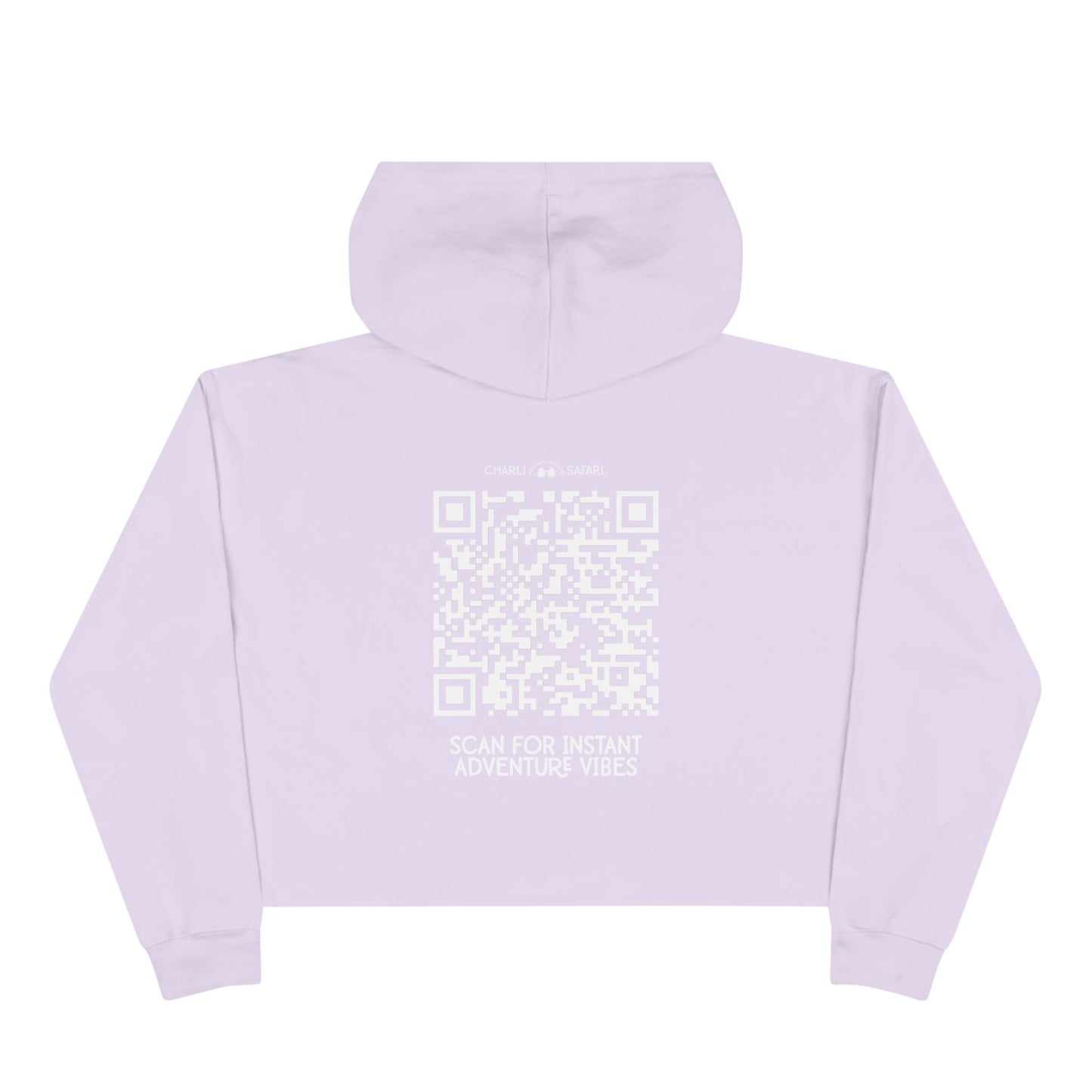 Adventure Vibe Crop Hoodie, Keep Calm & Safari On, Casual Wear, Travel Gear, Gift for Explorers, Cozy Layering Piece