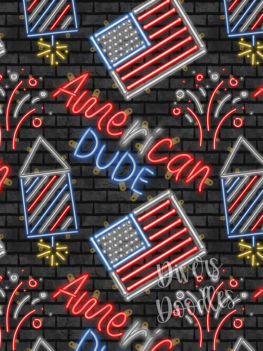 Independence Day Seamless File For Boys, 4th of July Digital Paper, July 4th Seamless Pattern, Red White and Blue PNG, American Flag Digital