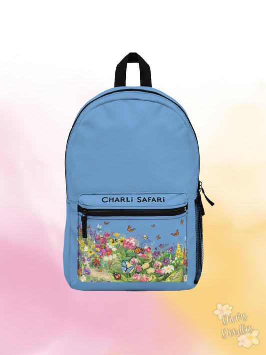 Charli Safari Blue Monarch Butterfly Backpack