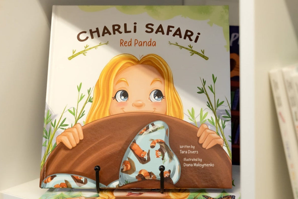 Red panda book in bookstore