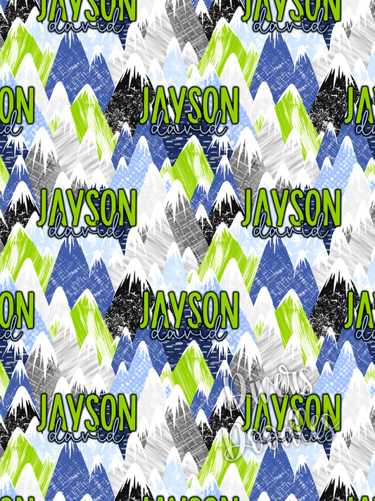 Textured Mountain Custom Name Seamless File