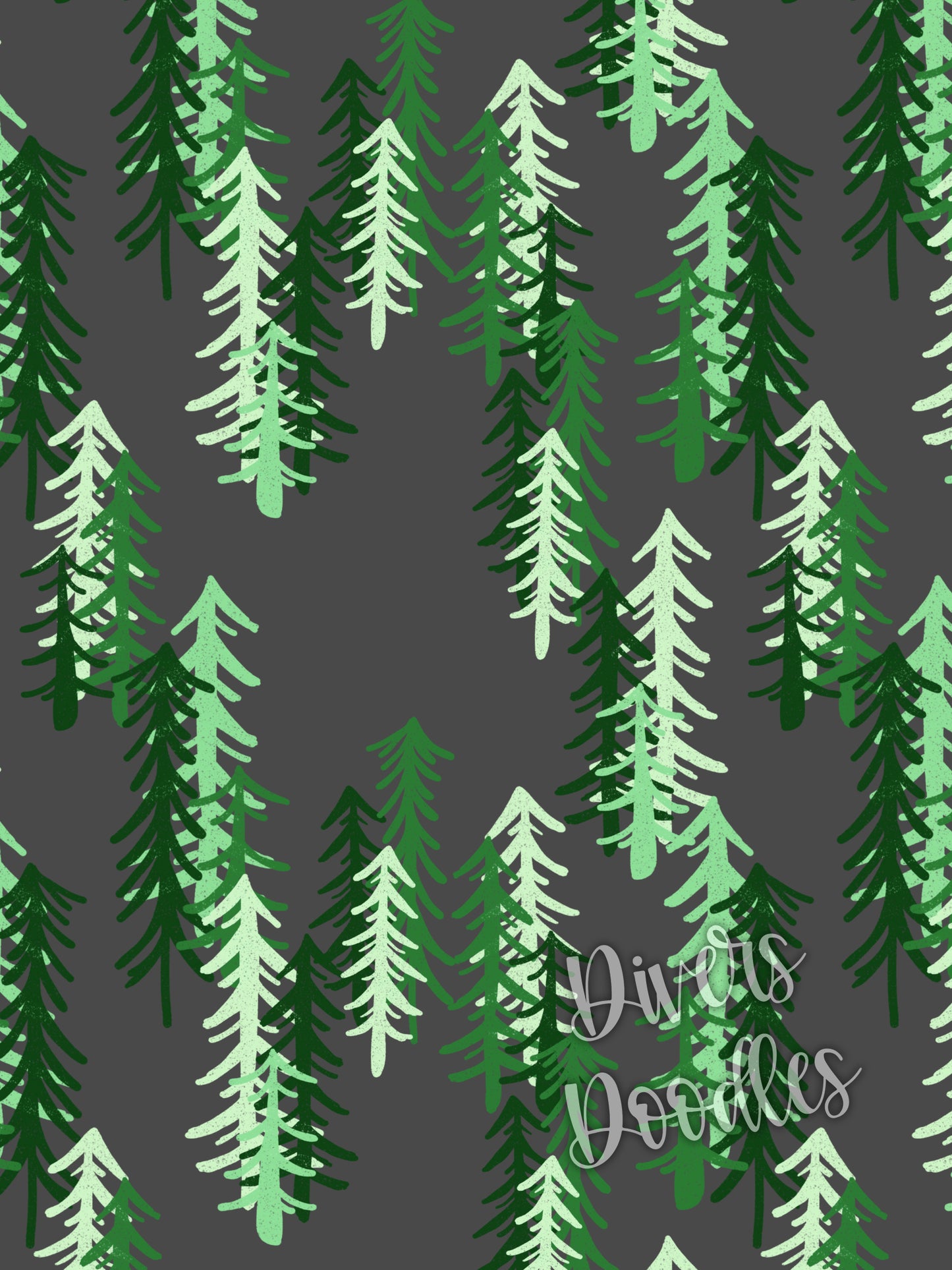 Green and Pink Textured Mountains Seamless Pattern Collection