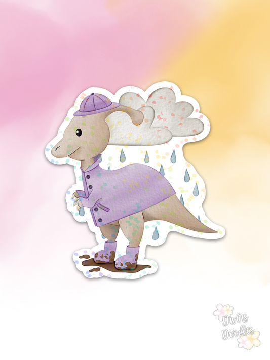 Spring Dinosaur Stickers For Kids, Holographic Dinosaur Stickers for Water Bottle, Dino Easter Basket Stuffers for Teens, Dinosaur Gifts