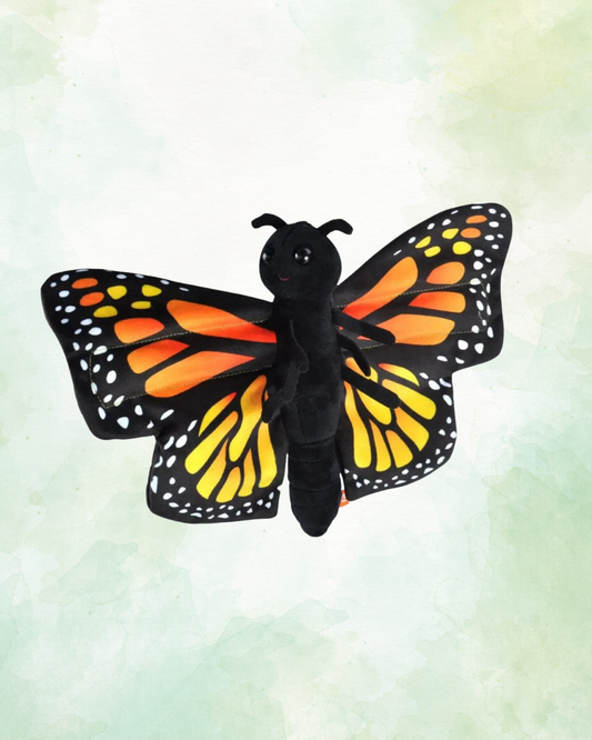 Monarch Buttefly Hugging Plush - Snap Bracelet Stuffed Animal