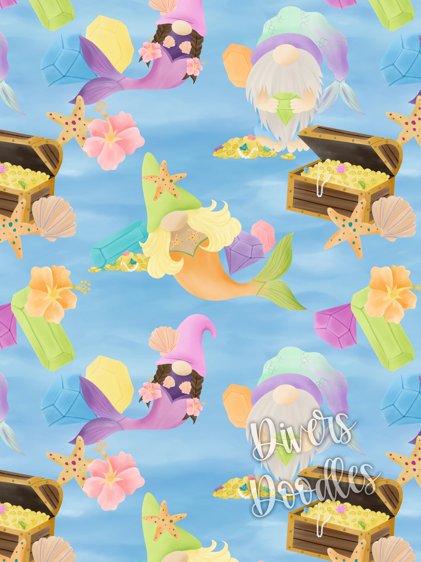 Gnomaid Seamless Pattern