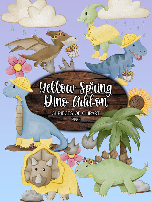 Watercolor Dinosaur Clipart For Card Making, Spring Clipart Set For Stickers, Cute Dinosaur Clipart For Kids, Dino Clipart For Baby