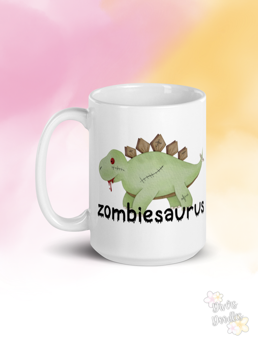 Zombiesaurus Halloween Dinosaur Coffee Mug