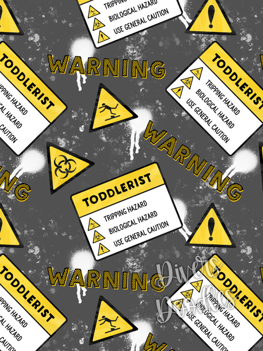Toddlerist Seamless Pattern, Seamless File for Boys, Funny Kids Sayings, Construction Digital Paper, Boy Digital Paper, Caution Signs File