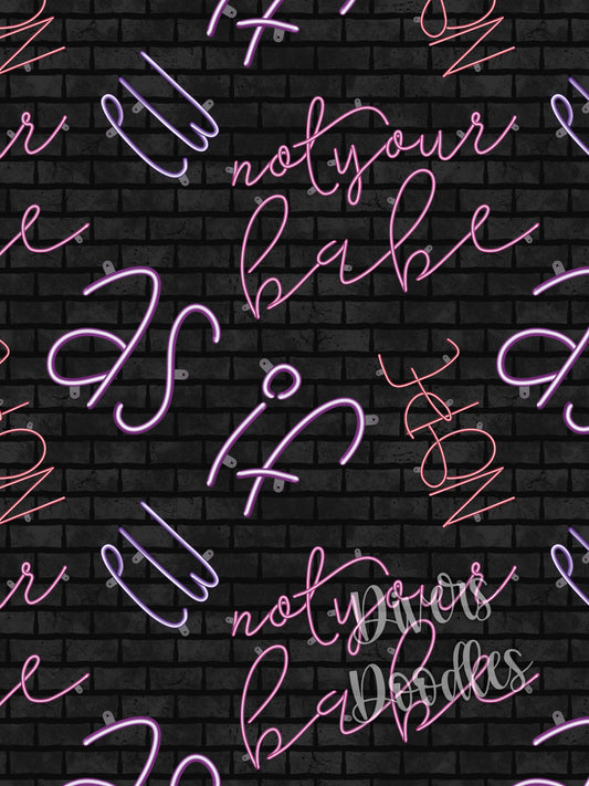 Anti Valentines Day Neon Light Seamless Pattern