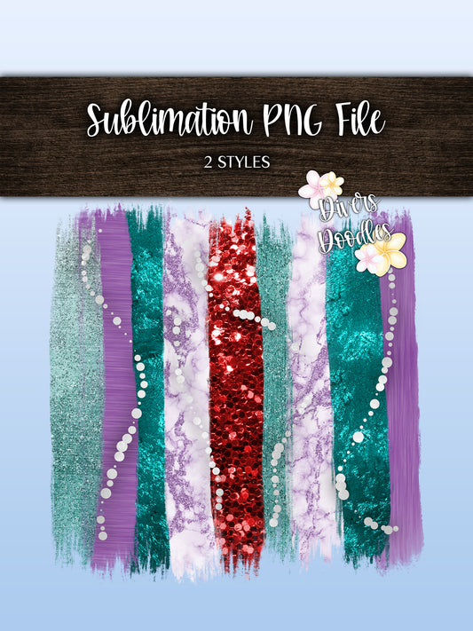Brush Strokes PNG, Mermaid PNG, Glitter Sublimation Backgrounds, Purple Glitter Clip Art, Instant Download Sublimation For Commercial Use,