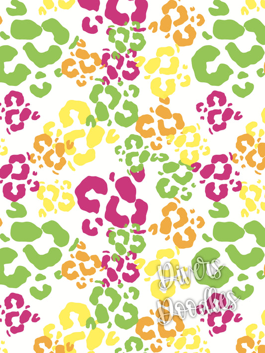 Cheetah Print Digital Paper, Animal Print Seamless Pattern, Neon Cheetah Print, Bright Seamless File, Retro Seamless Designs, Swim Seamless