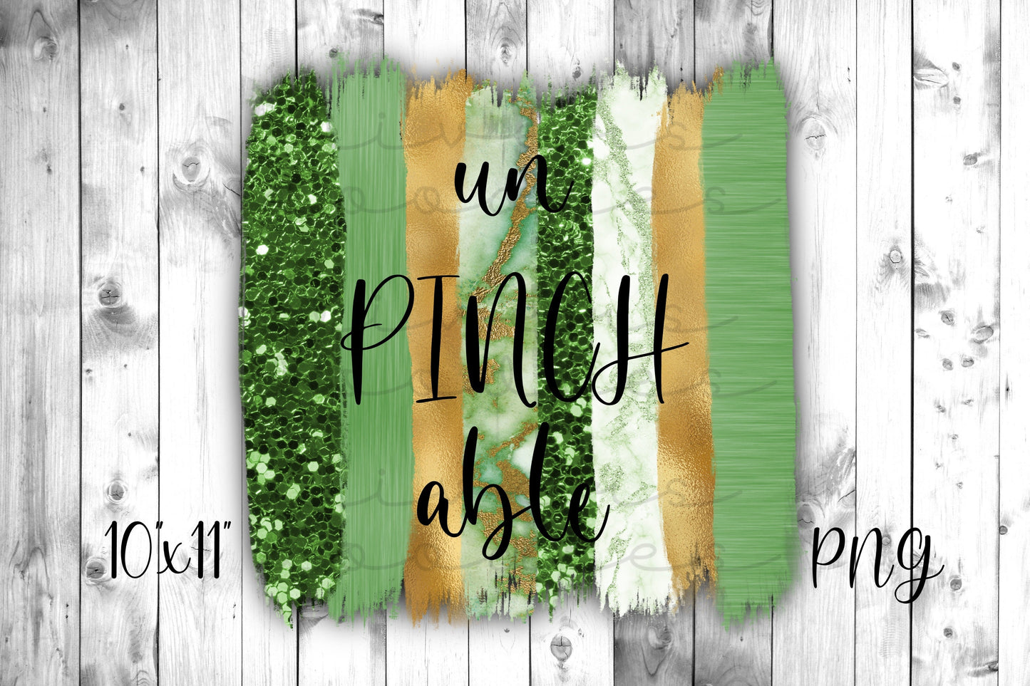 Brush Strokes PNG, St Patricks Day Digital Download, Gold Glitter Clipart, Sublimation Designs Downloads for Commercial Use, Green and Gold