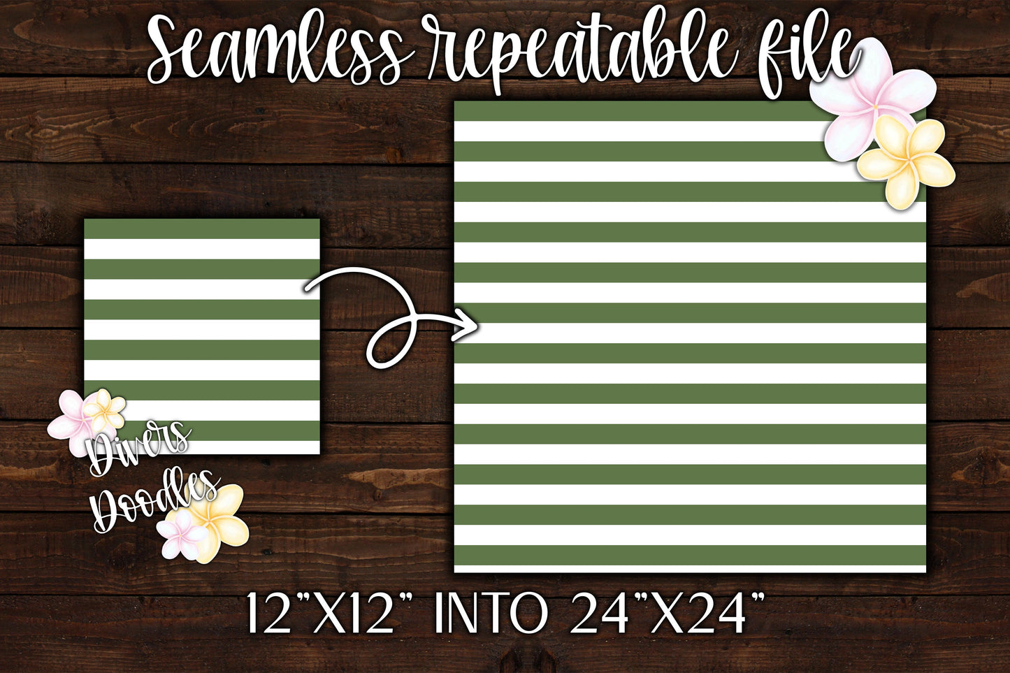 Green and White Stripe Surface Pattern Design, Christmas Digital Paper, Boho Stripe Seamless Pattern For Fabric, Muted Retro Seamless File