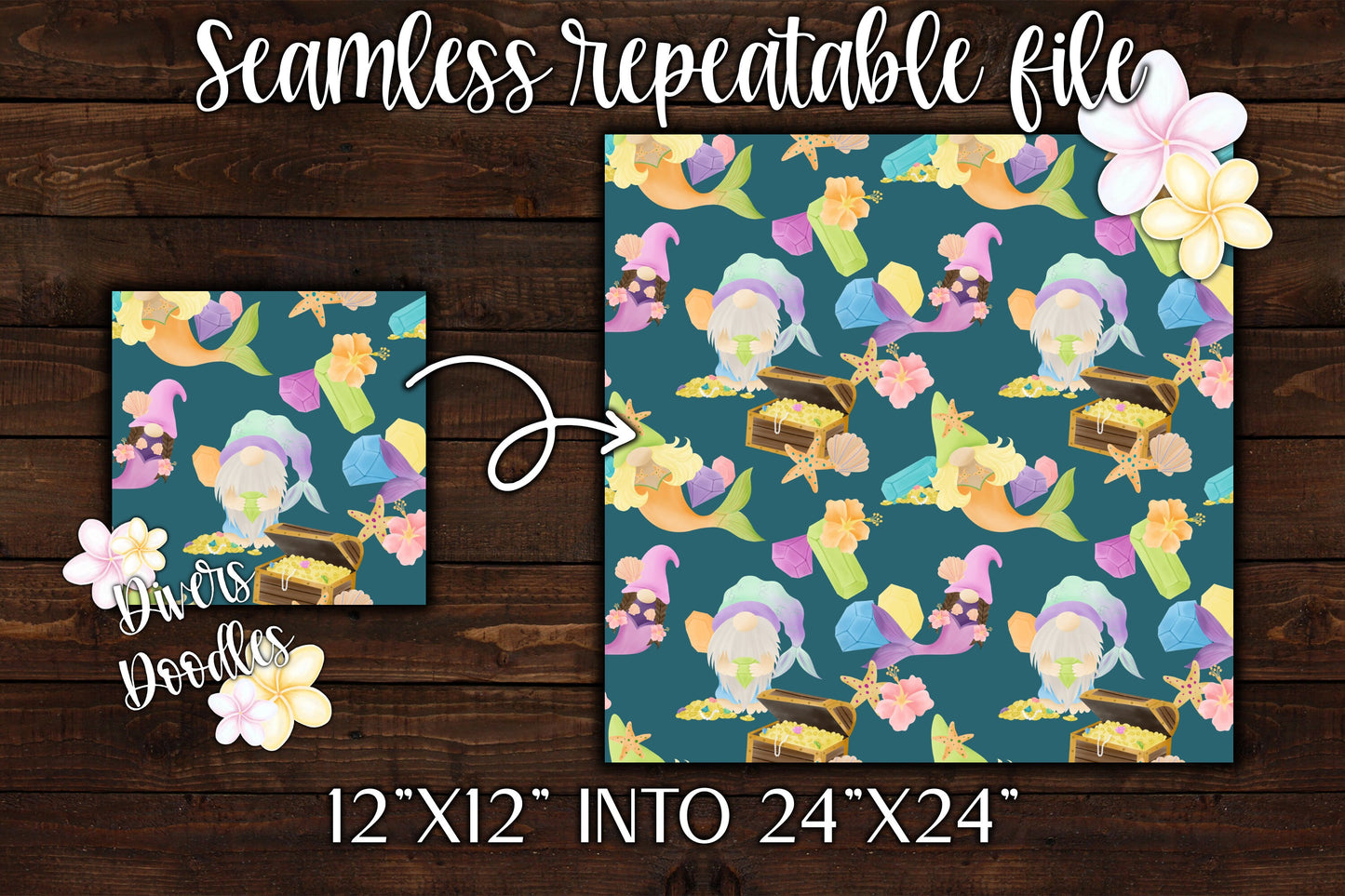 Gnomaid Seamless Pattern