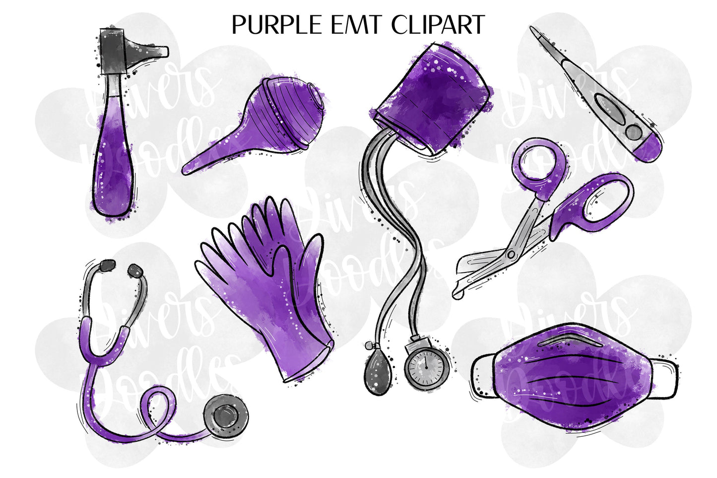 Medical Clipart for Stickers, Ambulance Clipart for Teachers, First Responder PNG for Sublimation, Paramedic PNG for Commercial Use, EMT